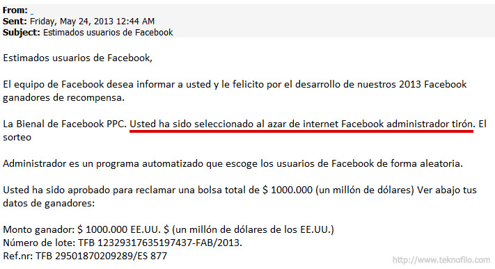 Correo spam indescifrable