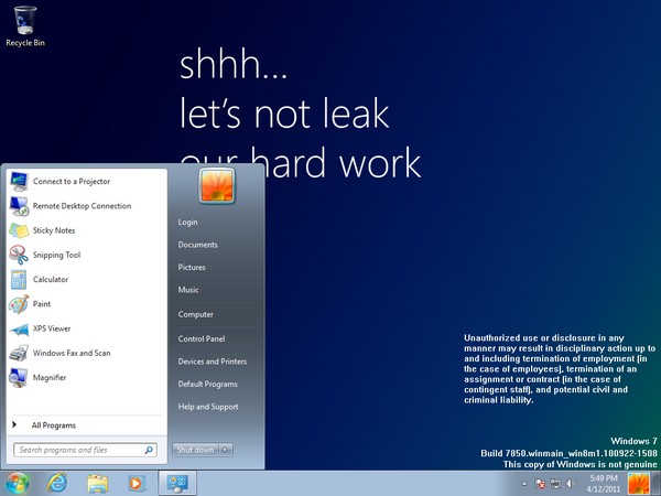 Windows 8 filtrado
